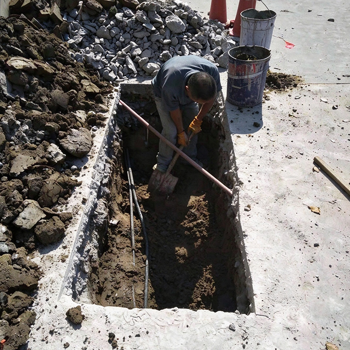 惠山区某厂区道路排水沟槽开挖及管道铺设工程