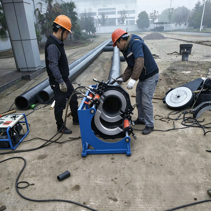 惠山区某电子厂室外PE污水管热熔焊接工程