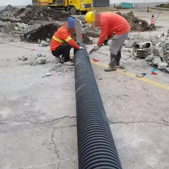 惠山区某园区污水管网双壁波纹管敷设对接工程